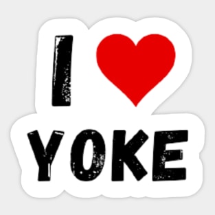 I love Yoke - I heart Yoke Sticker